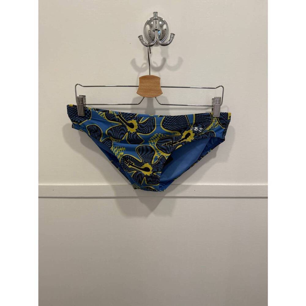 NEW YUASA men's hibiscus bikini in blue